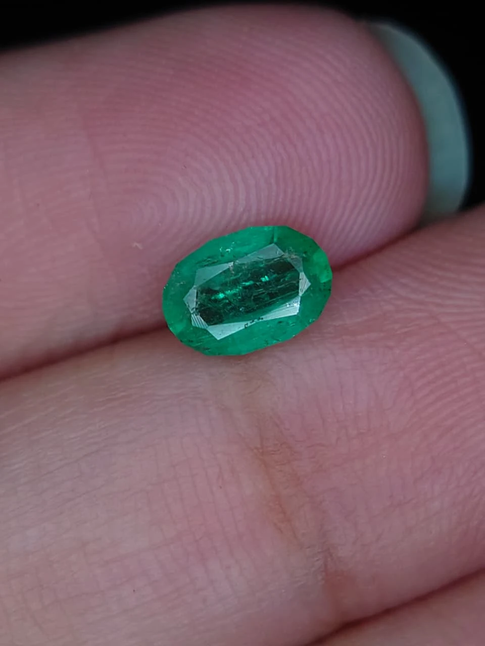 0.59ct Natural Oval Faceted Panjsher Emerald from Afghanistan — view 5